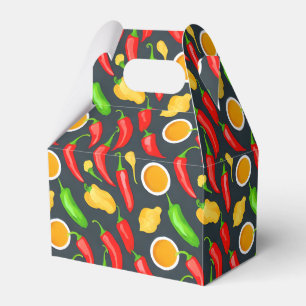 Hot Chilli Peppers Pattern Favour Box
