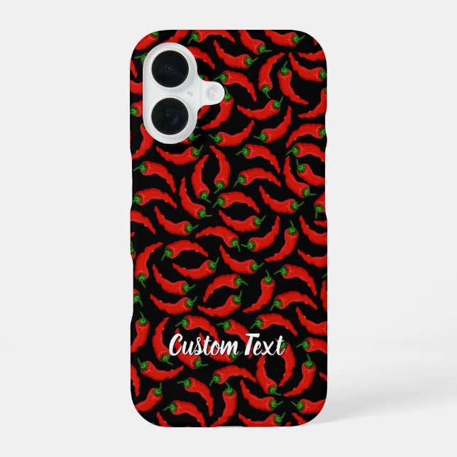 Hot Chilli Peppers Pattern iPhone 16 Case (Back)