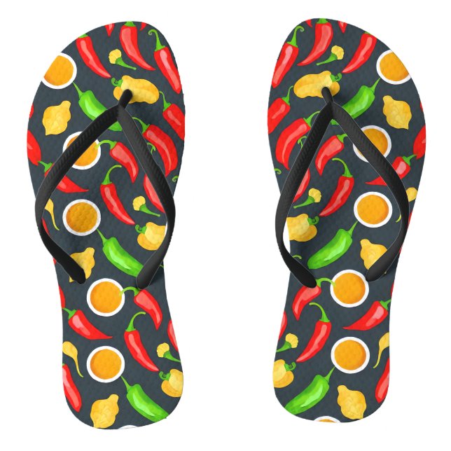 Hot Chilli Peppers Pattern Jandals (Footbed)