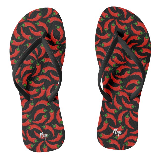 Hot Chilli Peppers Pattern Jandals (Footbed)