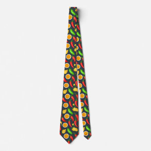 Hot Chilli Peppers Pattern Tie