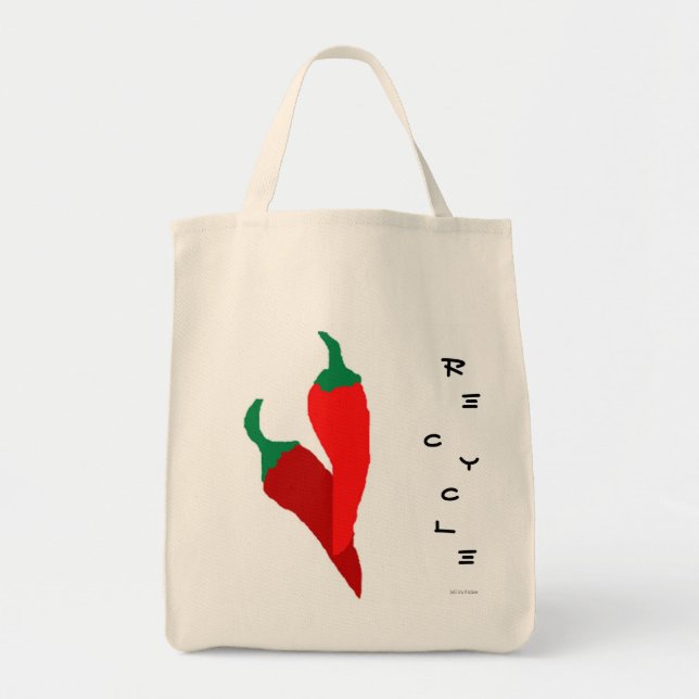 Hot Chilli Peppers Recycle Grocery Bag (Front)