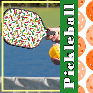 Hot Chilli Peppers Red, Yellow, Green, and Orange Pickleball Paddle