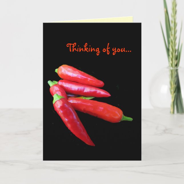Hot Chilli Peppers Thinking of You Card (Front)