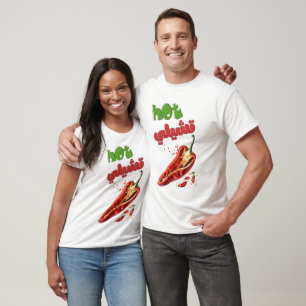 Hot Chilli- Warning: Extra Spicy Food Meme Wordpla T-Shirt