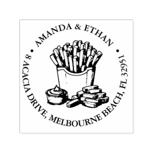 Hot Chips Party Snack Theme Self-inking Stamp