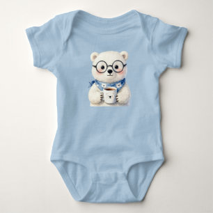 Hot choc Polar bear Baby Bodysuit