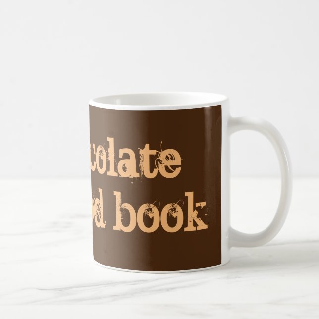 'Hot chocolate and a good book' mug. Coffee Mug (Right)