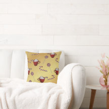 Hot chocolate and candy cane on faux golden 