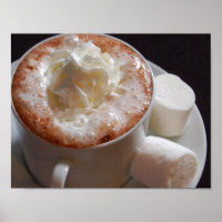 Hot chocolate and marshmallows