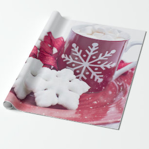 Hot Chocolate and Snowflake Cookies Wrapping Paper