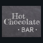 Hot Chocolate Bar - Chalkboard writing<br><div class="desc">Going with a faux canvas allows you to have a custom made signage. Hot Chocolate bar stations are such a cute idea and adding a custom sign makes it more fun.</div>