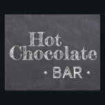 Hot Chocolate Bar - Chalkboard writing Faux Canvas Print<br><div class="desc">Going with a faux canvas allows you to have a custom made signage. Hot Chocolate bar stations are such a cute idea and adding a custom sign makes it more fun.</div>