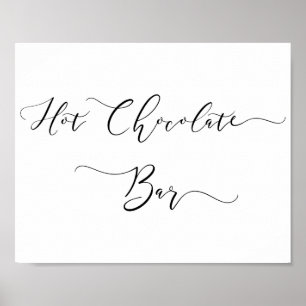 Hot Chocolate Bar Sign in Script