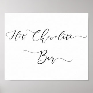 Hot Chocolate Bar Sign in Script