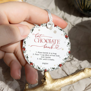 Hot Chocolate Bomb Cold Outside Favour Tags