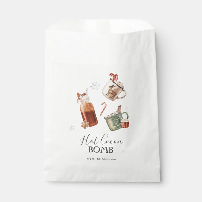 Hot Chocolate Bomb  Favour Bags (Front)