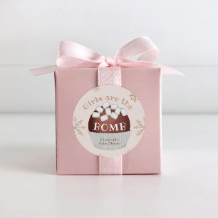 Hot Chocolate Bomb Girl Baby Shower Favour Tag