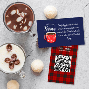 hot chocolate bomb instructions review request business card