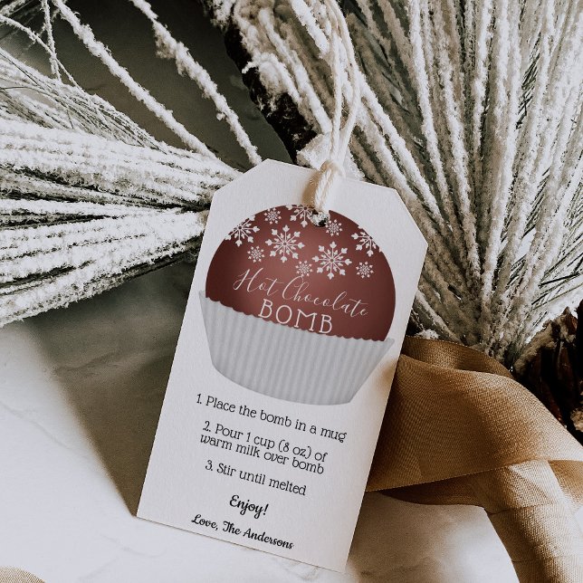 Hot Chocolate Bomb Instructions Tag (Creator Uploaded)