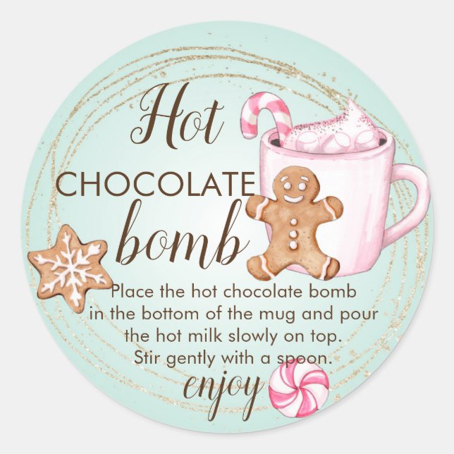 Hot Chocolate bomb sticker (Front)
