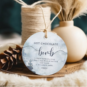 Hot chocolate bomb tag. Winter forest cocoa bomb Favour Tags
