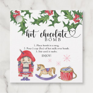 Hot chocolate bomb tag. Winter hot cocoa bomb Favour Tags