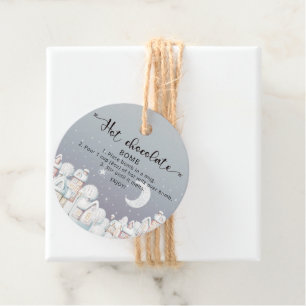 Hot chocolate bomb tag. Winter hot cocoa bomb Favour Tags