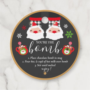 Hot Chocolate Bomb Tags Christmas You're the Bomb