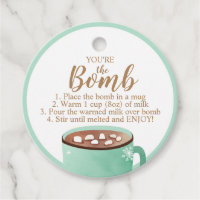 Hot Chocolate Bomb Tags You're the Bomb Cocoa