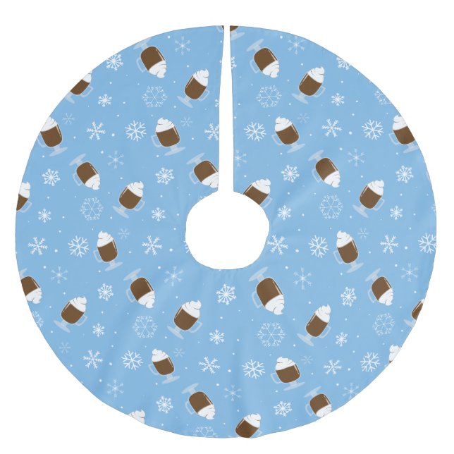 Hot Chocolate  Brushed Polyester Tree Skirt (Front)
