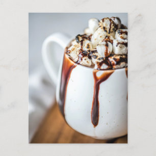 Hot Chocolate Close-up Photo Postcard