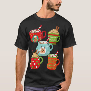 Hot Chocolate Cocoa Lovers Christmas Holiday Mugs T-Shirt