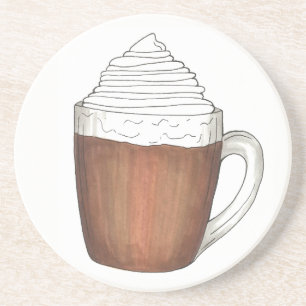 Hot Chocolate Cocoa Warm Winter Holiday Drink Coaster