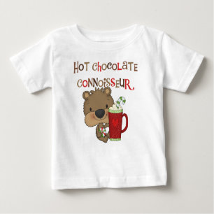 Hot Chocolate Connoisseur Boy Bear Baby T-Shirt