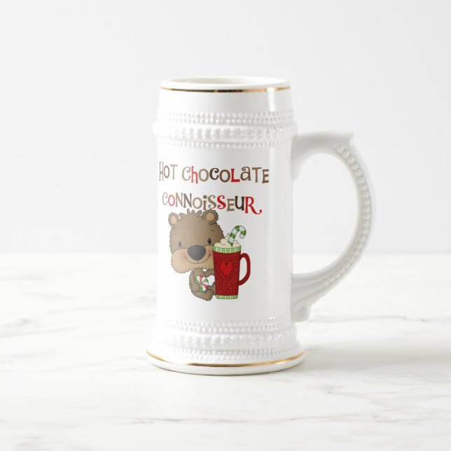 Hot Chocolate Connoisseur Boy Bear Beer Stein (Right)