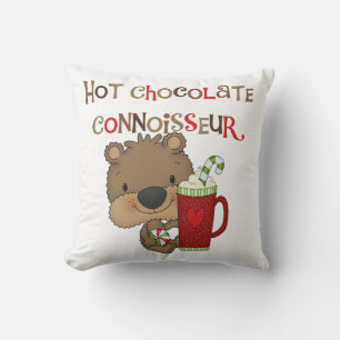 Hot Chocolate Connoisseur Boy Bear Cushion