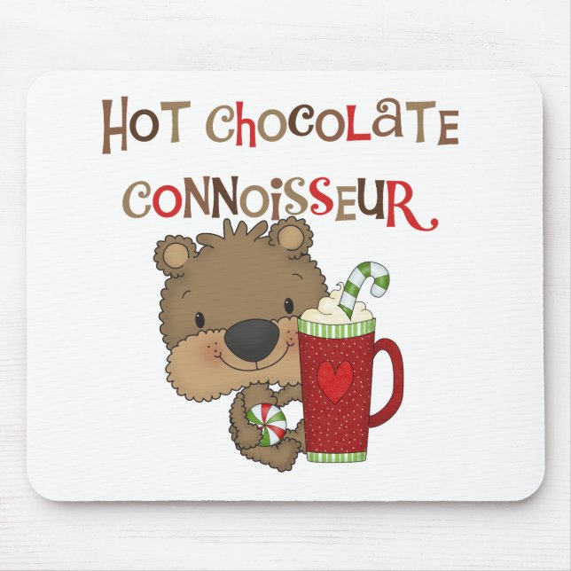 Hot Chocolate Connoisseur Boy Bear Mouse Pad (Front)