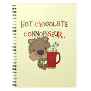 Hot Chocolate Connoisseur Boy Bear Spiral Notebook