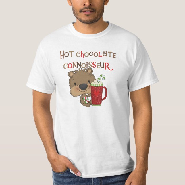 Hot Chocolate Connoisseur Boy Bear T-Shirt (Front)