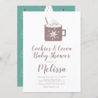 Hot Chocolate Cookies Mug Winter Baby Shower
