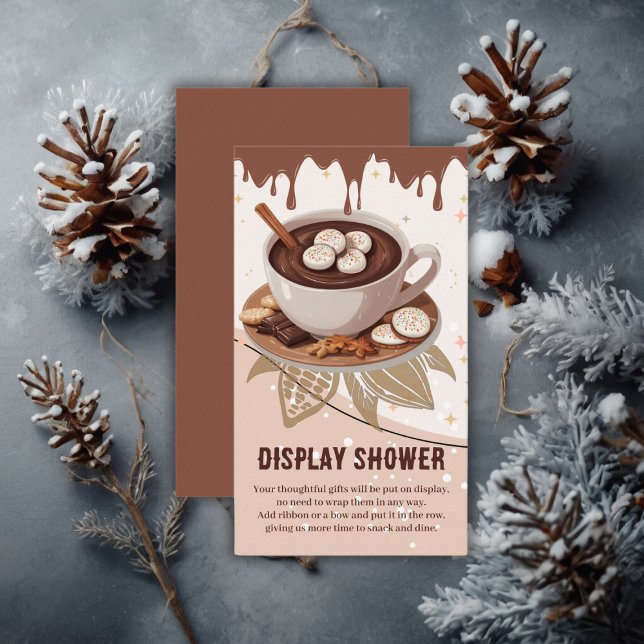 Hot Chocolate & Cookies Winter Baby Shower Enclosure Card (Creator Uploaded)