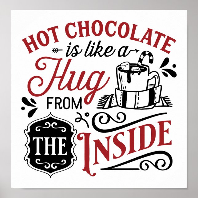 Hot Chocolate Hug Party Station Poster (Front)