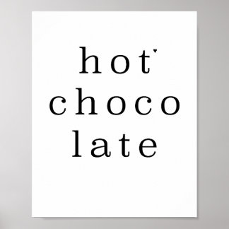 Hot chocolate - minimalistic typography poster