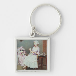 Hot Chocolate (oil on canvas) Key Ring