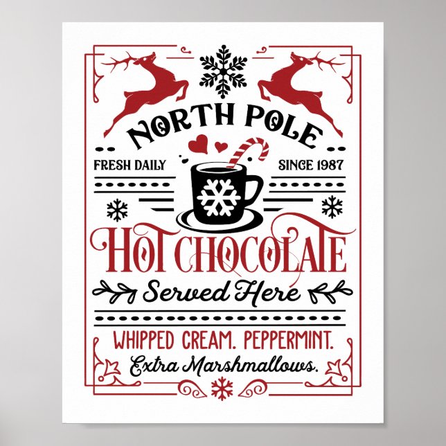 Hot Chocolate Party Station Poster (Front)