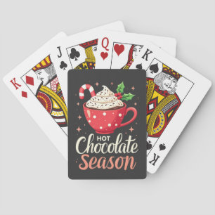 Hot Chocolate Season Christmas Lovers  Playing Cards