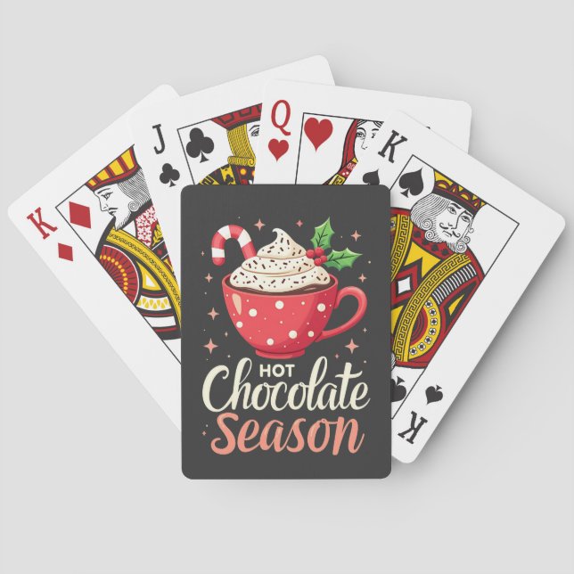 Hot Chocolate Season Christmas Lovers  Playing Cards (Back)