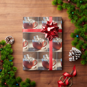 Hot Chocolate Snowman Wrapping Paper