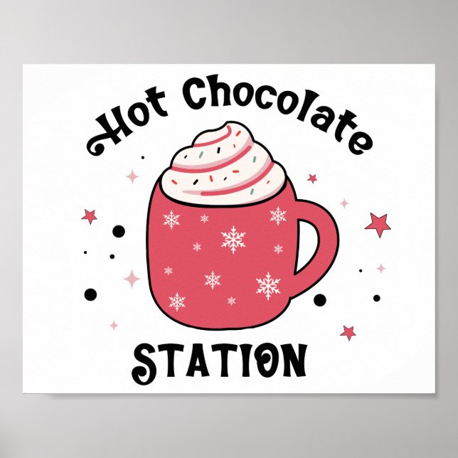 Hot Chocolate Station Retro Vibes Sign (Front)